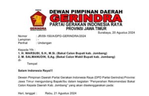 Sah, H Warsubi dan KH Salmannudin pegang rekom Gerindra pilkada Jombang